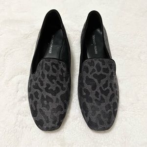 Donald J. Pilner Metallic Leopard Flats Loafers Driving Shoes Emilie 8.5